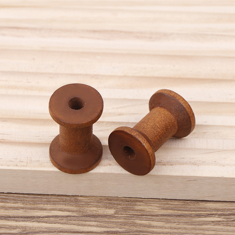 10Pc ヴィンテージ木製スプール DIY リールオーガナイ - Organza Ribbon Spool のレビューと価格
