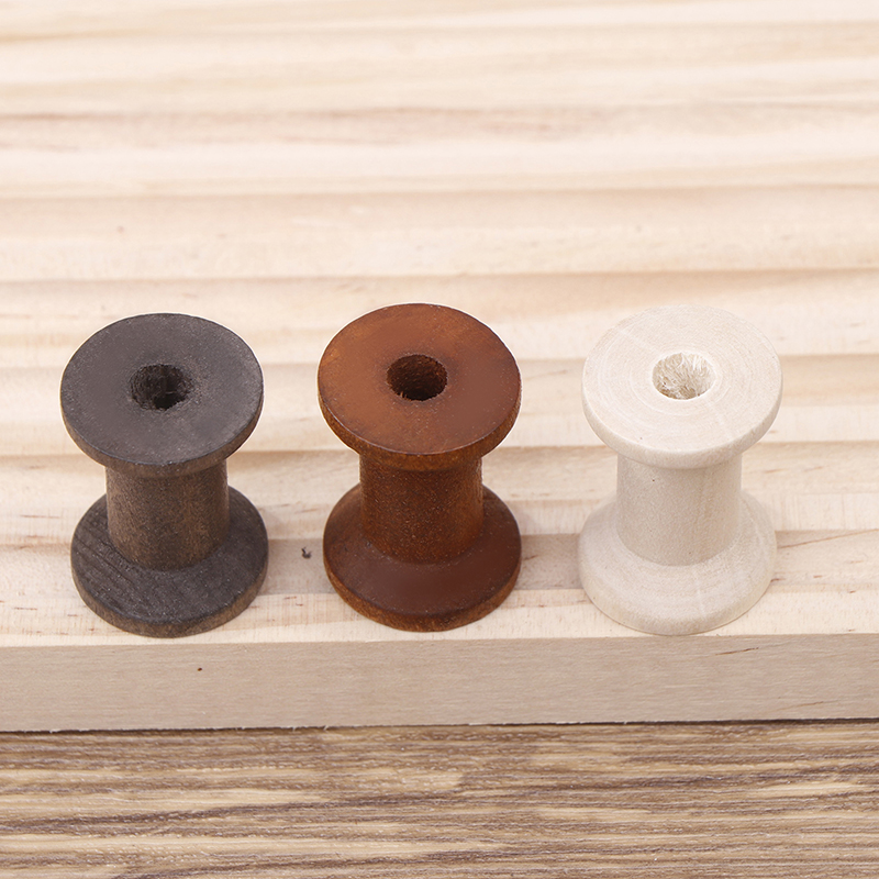 10Pc ヴィンテージ木製スプール DIY リールオーガナイ - Organza Ribbon Spool のレビューと価格