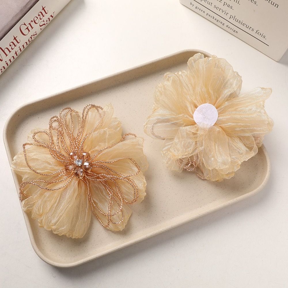オーガンザ生地の花柄パッチ、クリスタル装飾、ビーズ付き花柄生 - Applique Patch Flower のレビューと価格