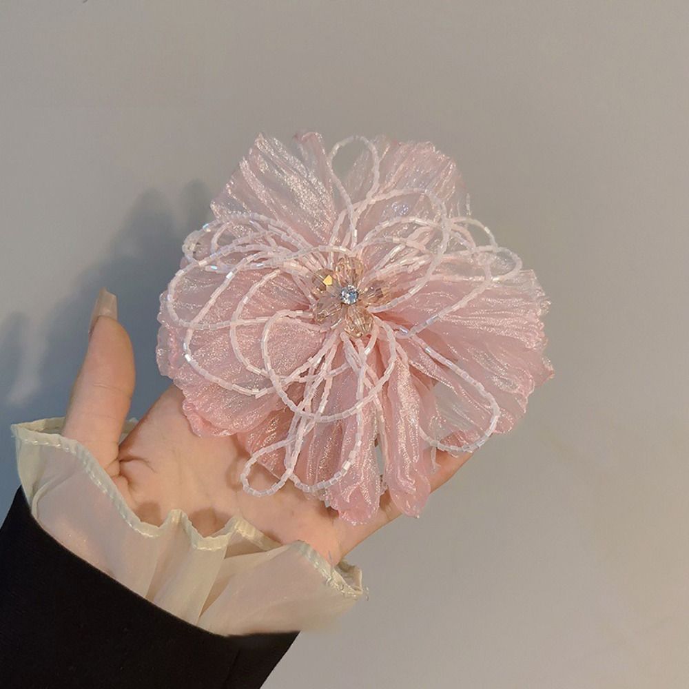 オーガンザ生地の花柄パッチ、クリスタル装飾、ビーズ付き花柄生 - Applique Patch Flower のレビューと価格