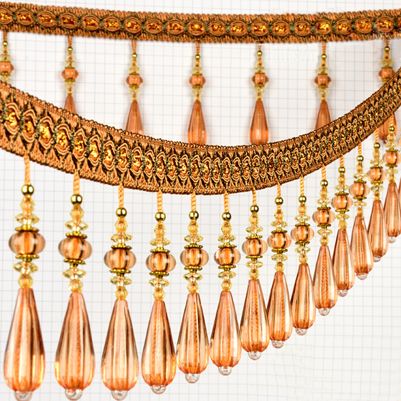 1 メートルのクリスタルペンダントタッセルドロップレットビー - Beaded Trim Fringe のレビューと価格