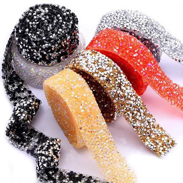 新ファッション ゼリーカラー 簡単貼り付け 1ヤード 自己粘 - Hotfix Rhinestone Sheet のレビューと価格