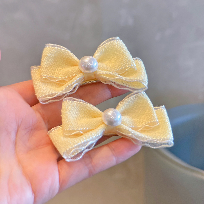 女の子のための弓と真珠のセンターが付いたレースリボン,ヘアア - Lace Ribbon Trim のレビューと価格